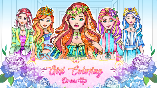 Girl Coloring Dress Up
